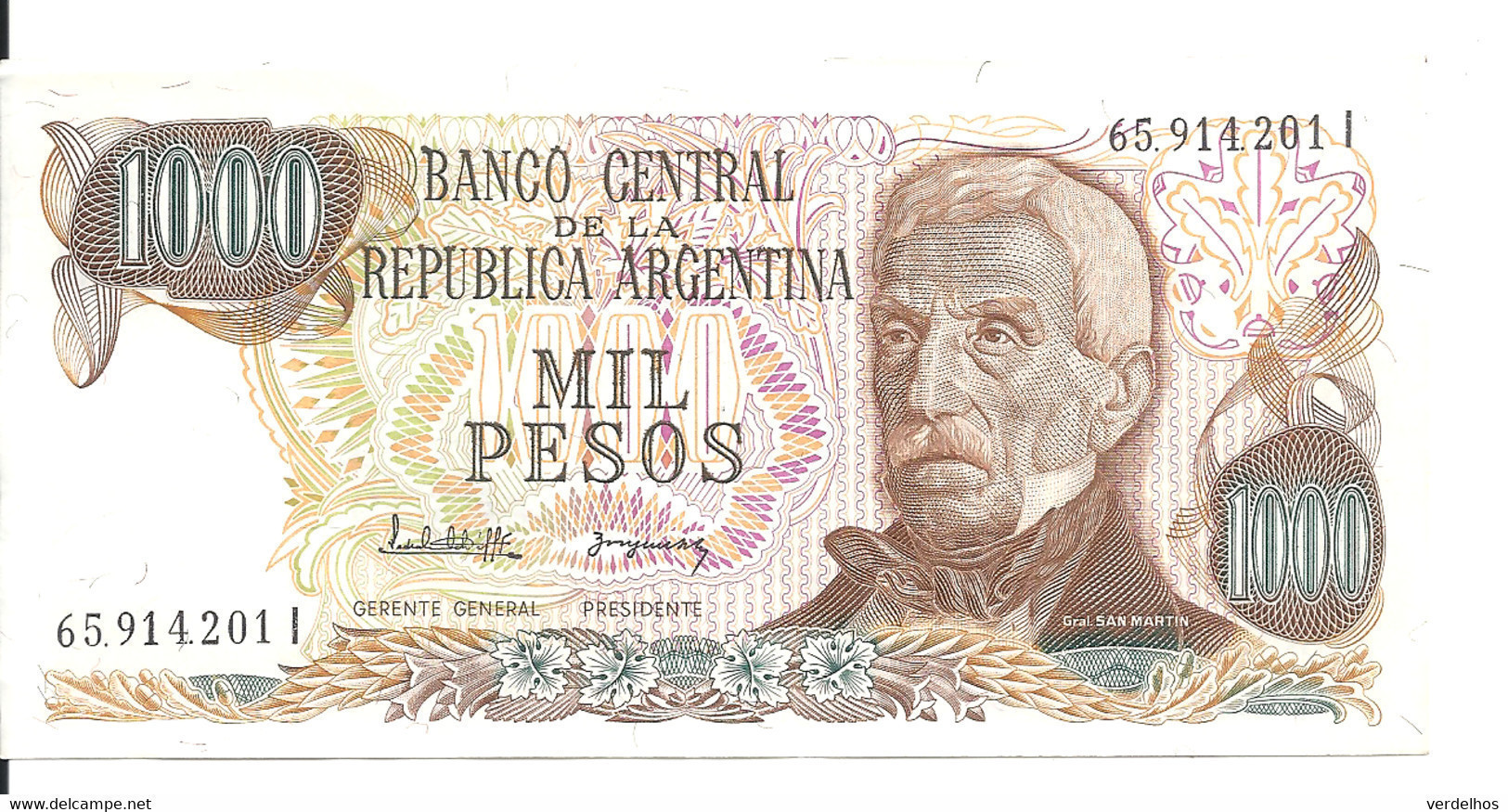 ARGENTINE 1000 PESOS ND1976-83 UNC P 304 D - Argentine