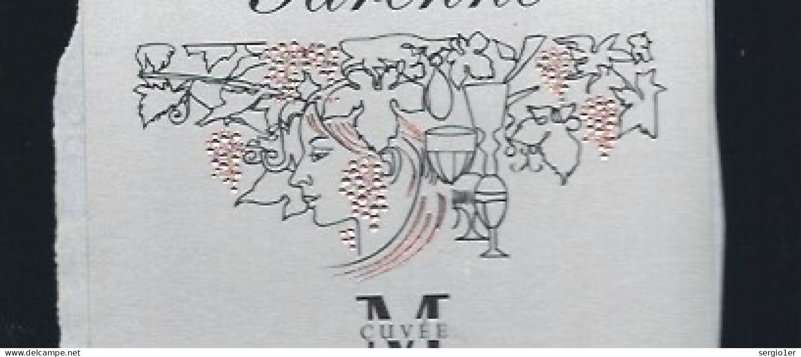 Etiquette Vin   Domaine De La Garenne  Dandol 2021  Cuvée M  Comte  Jean De Balincourt  " Femme, Verre, Feuilles Grapp - Vino Rosado