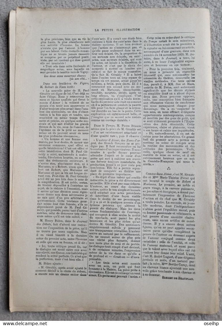 ROBERT Et MARIANNE Comédie En Trois Actes Paul Géraldy 1926 Pièce Théâtre - Französische Autoren