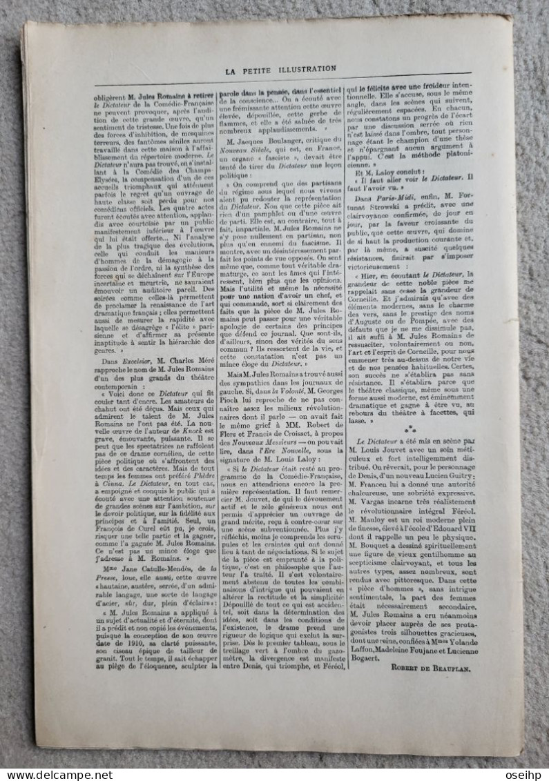 LE DICTATEUR  Pièce En Quatre Actes Jules Romain 1926 Pièce Théâtre - Auteurs Français