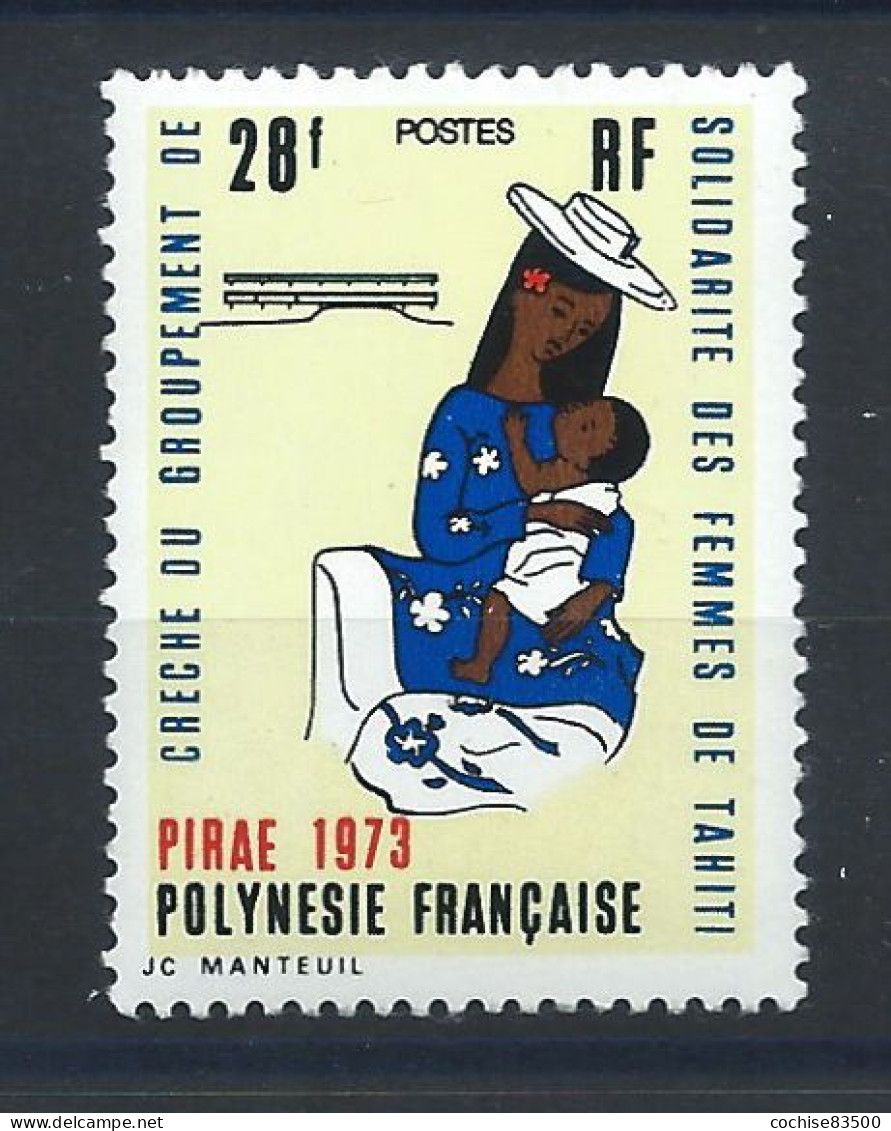 Polynésie N°93** (MNH) 1973 - Crèche Du Groupement Solidarité - Unused Stamps