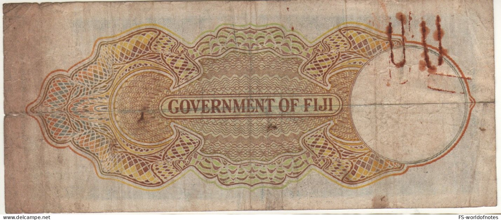 FIJI   5  Shillings   P37d   (dated 1st January 1941 )   King George VI On Front - - Figi