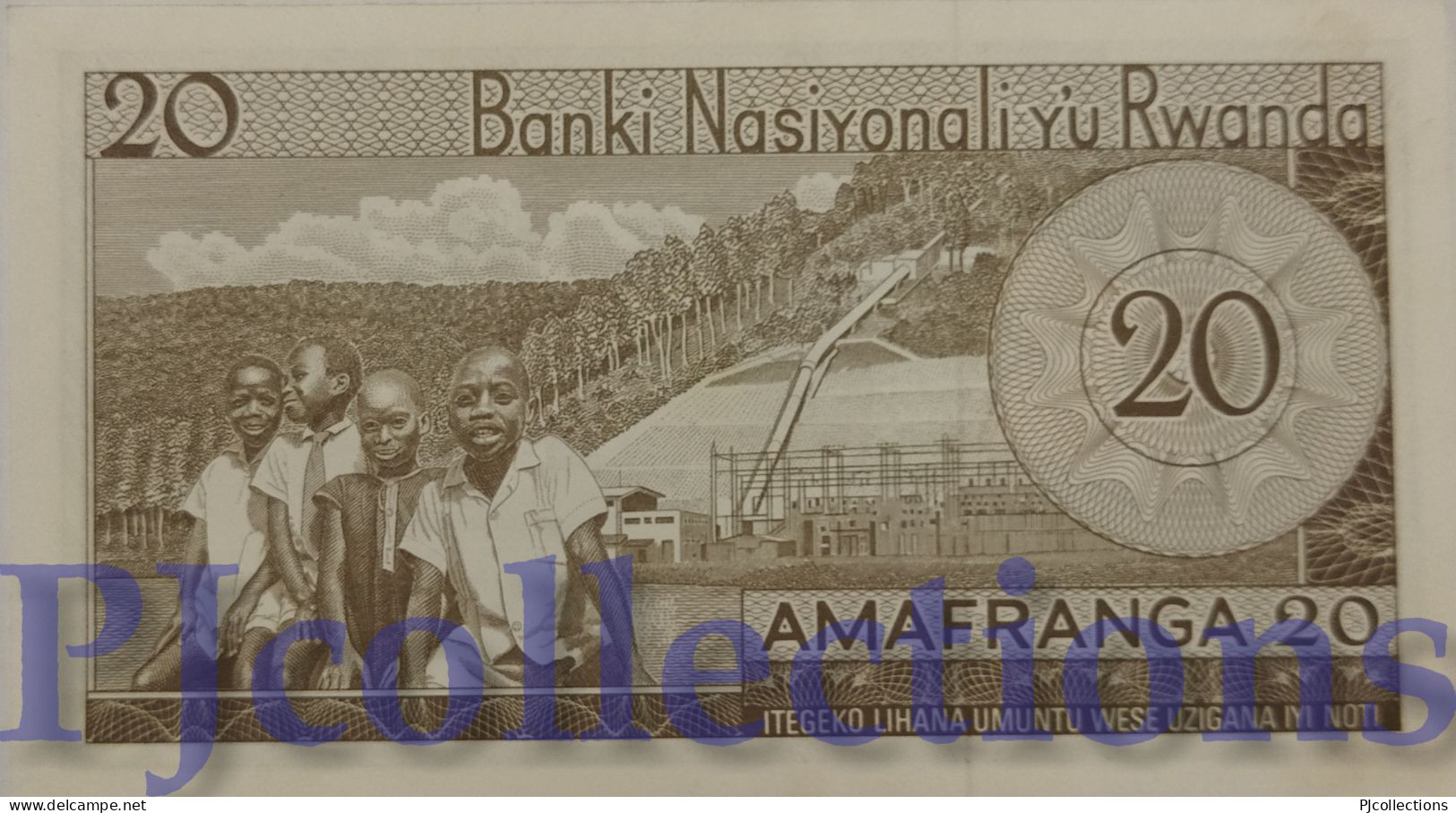 RWANDA 20 FRANCS 1974 PICK 6d AUNC - Rwanda