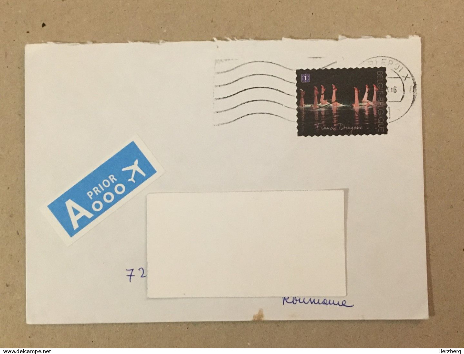 Belgie Belgique Used Letter Stamp On Cover Priority Franco Dragone Cirque Du Soleil Cabaret Show 2013 - Other & Unclassified