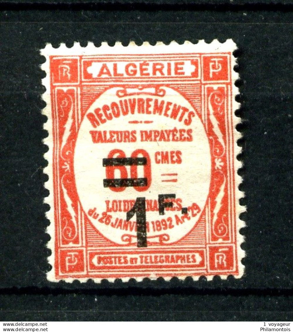 ALGERIE - Taxe 23 - 1F Sur 60c Vermillon - Neuf N* - Très Beau - Timbres-taxe