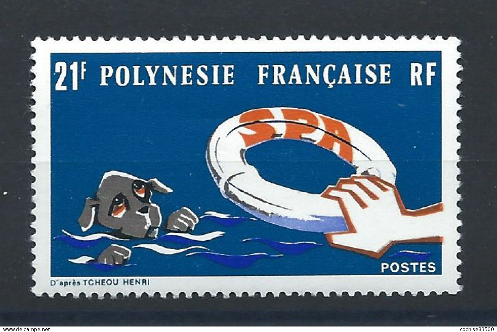 Polynésie N°96** (MNH) 1974 - Société Protectrice Des Animaux - Ungebraucht