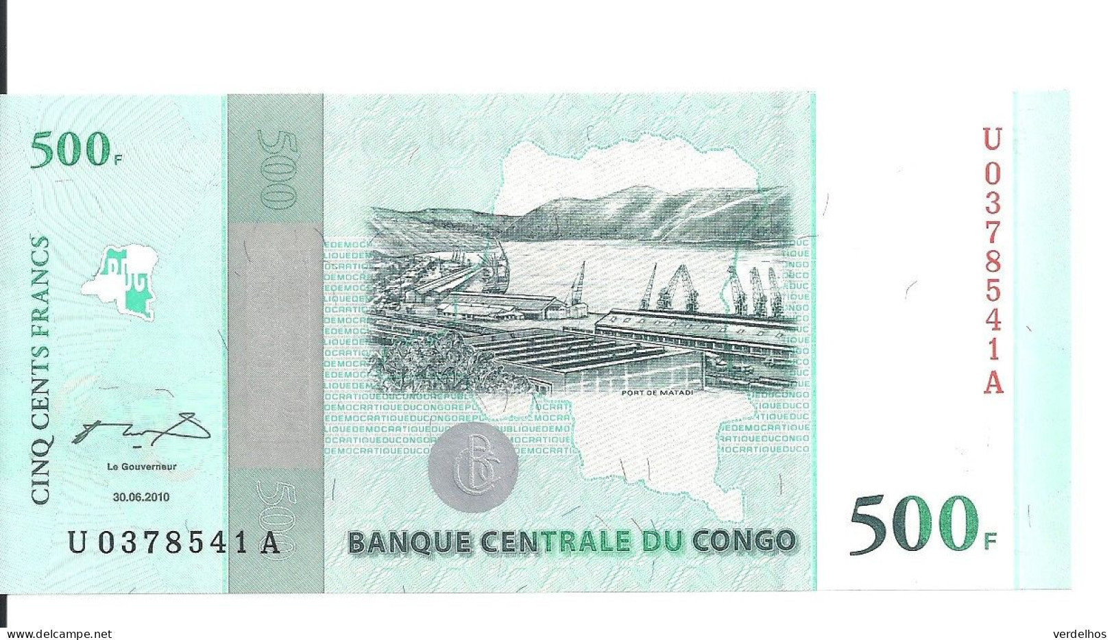 CONGO 500 FRANCS 2010 UNC P 100 - Ohne Zuordnung