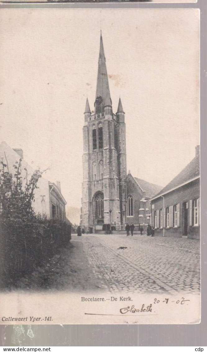 Cpa Becelaere   1907 - Zonnebeke