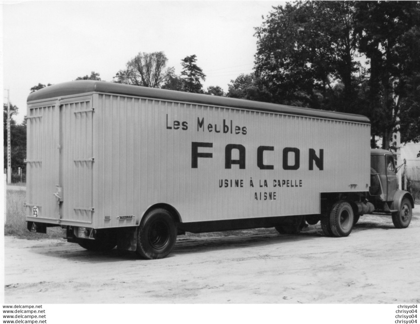 73Cci   Grande Photo (18cm X 12cm) Tacot Camion Semi Remorque Meubles Facon à La Capelle Aisne (02) - Camions & Poids Lourds