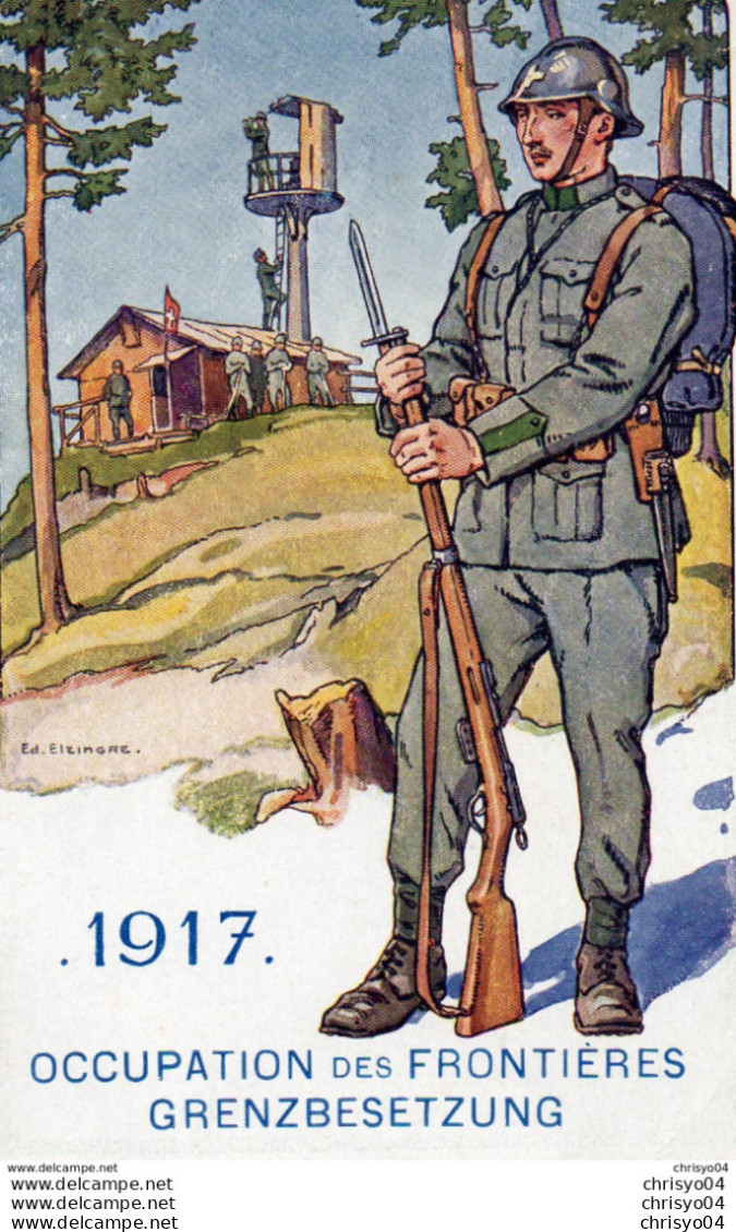 612Go  Suisse Le Soldat à Travers Les Ages 1917 Occupation Des Frontieres Grenzbesetzung - Avers