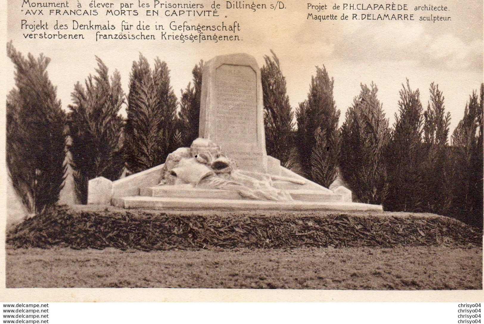 78Sm  Allemagne Dillingen Monument Aux Français Morts En Captivité Prisonniers De Guerre - Dillingen