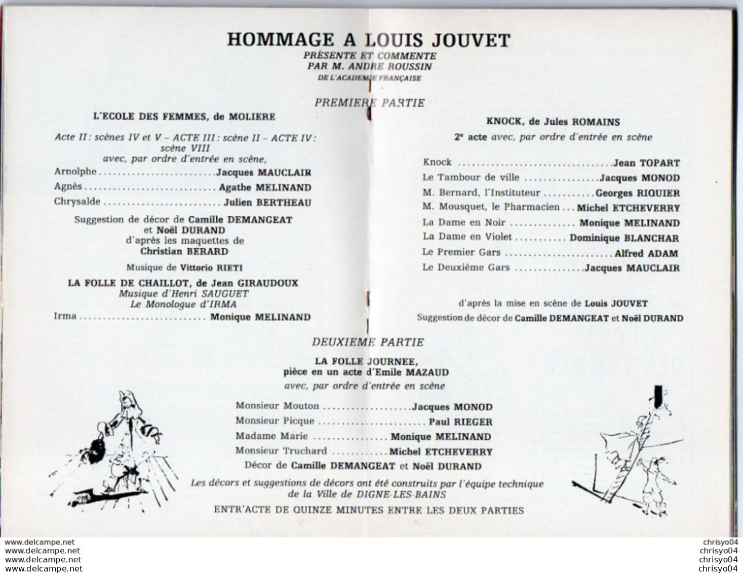 712z  04 Digne Les Bains Revue Du Festival Louis Jouvet En 1981 (50 Pages) - French Authors