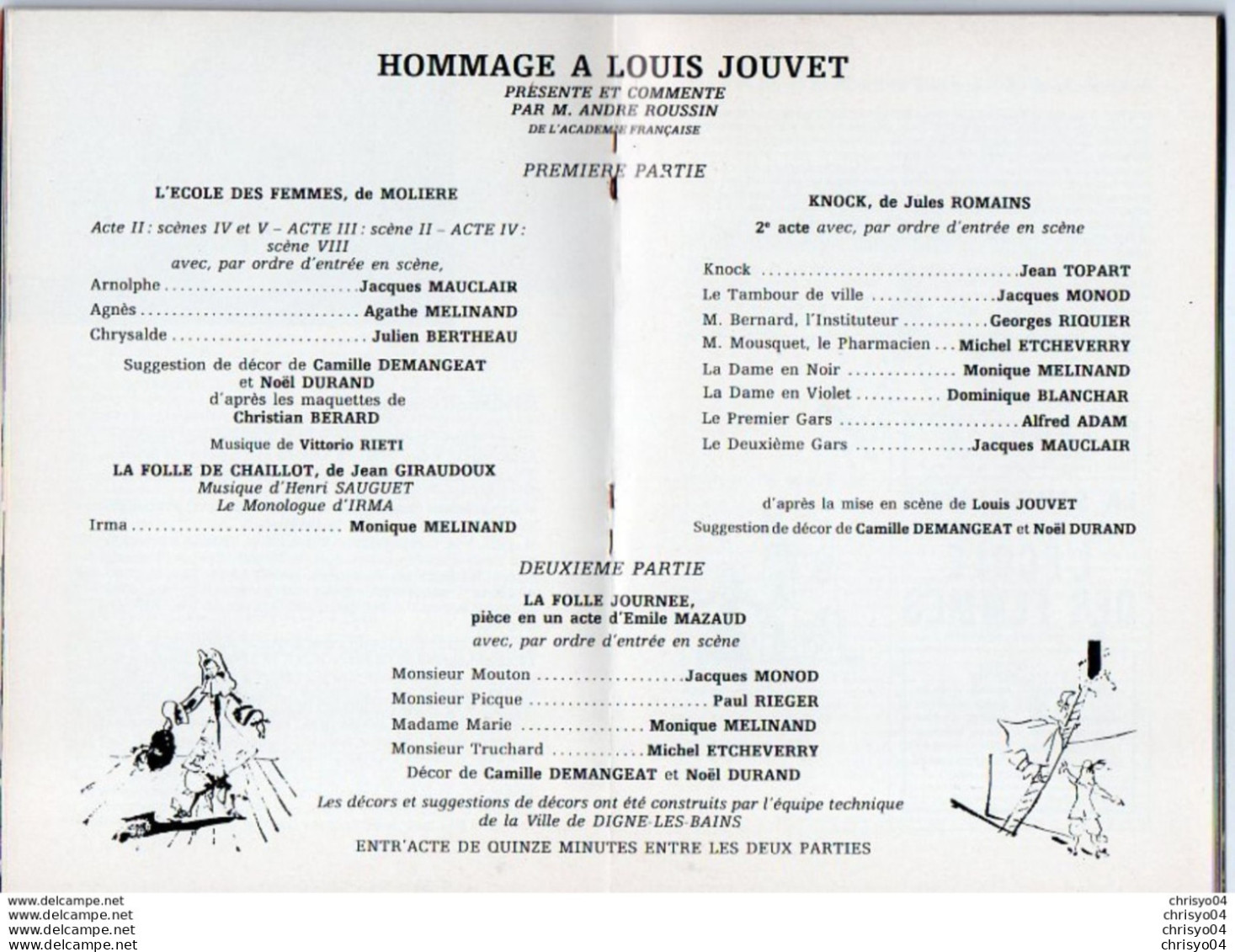 712z  04 Digne Les Bains Revue Du Festival Louis Jouvet En 1981 (50 Pages) - Auteurs Français
