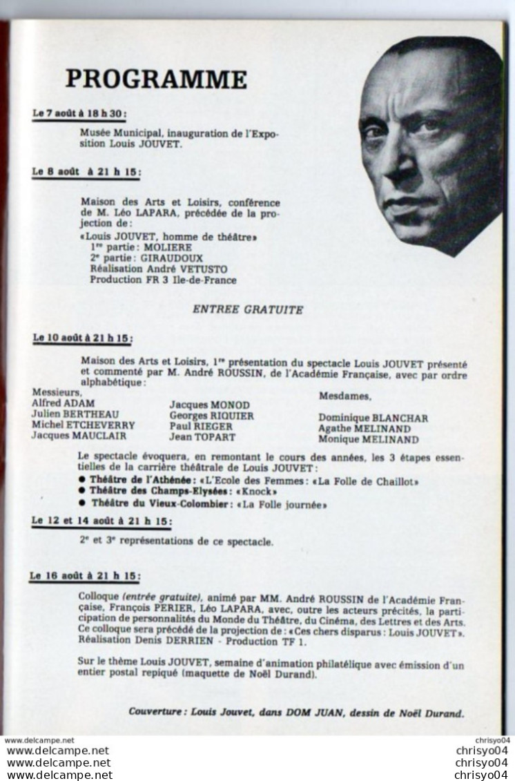 712z  04 Digne Les Bains Revue Du Festival Louis Jouvet En 1981 (50 Pages) - Auteurs Français