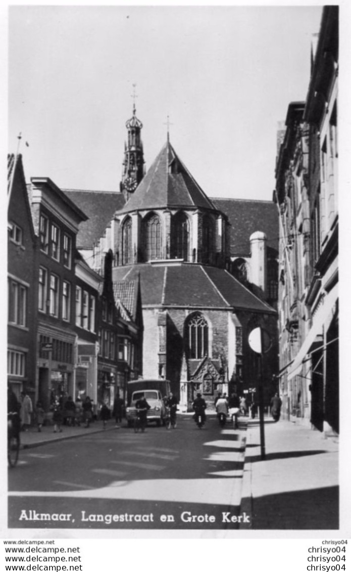 711Ai   Pays Bas Alkmaar Langestraat En Grote Kerk Tacot - Alkmaar