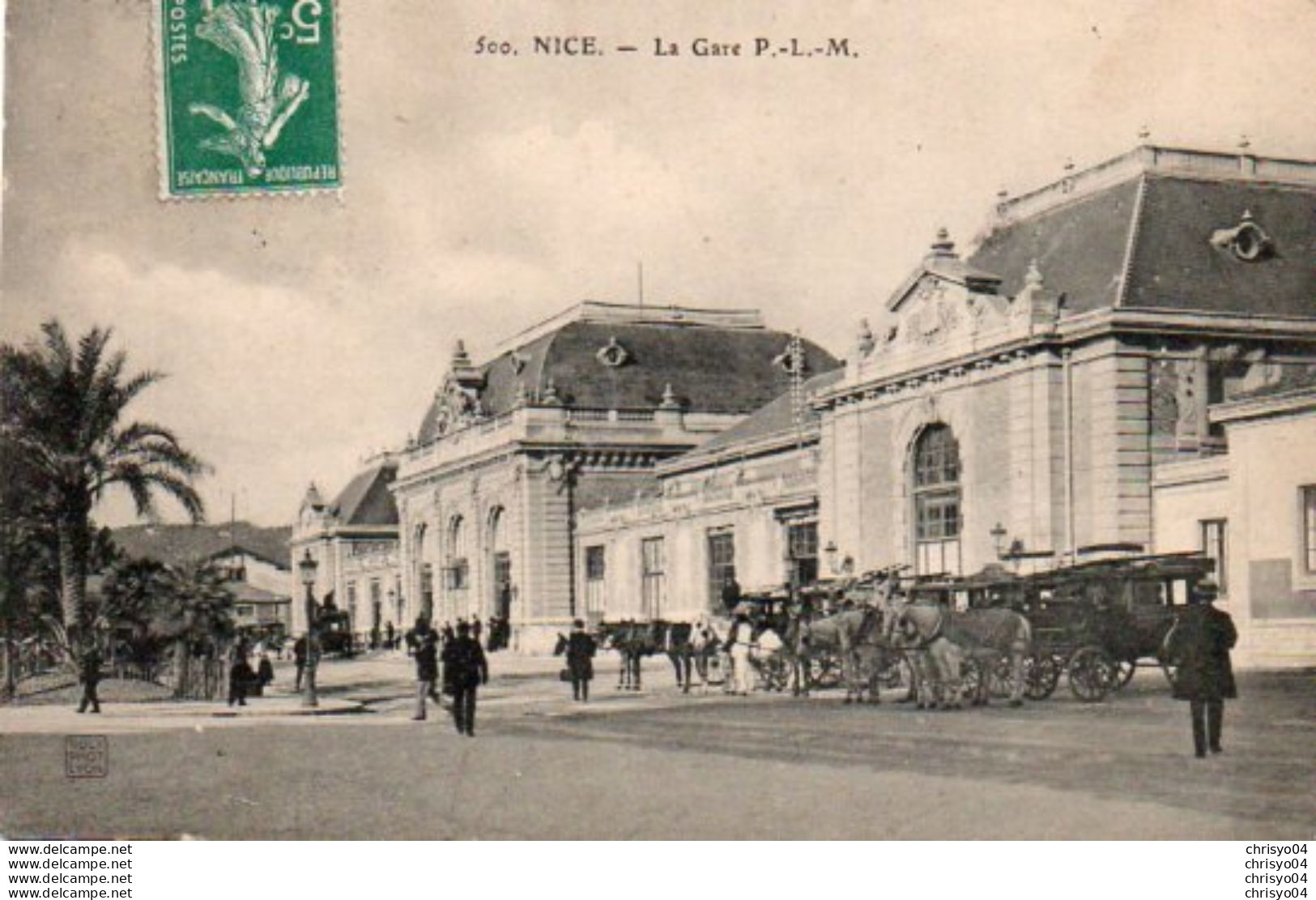 712Ma  06 Nice La Gare P L M PLM (vue Pas Courante) - Treinverkeer - Station