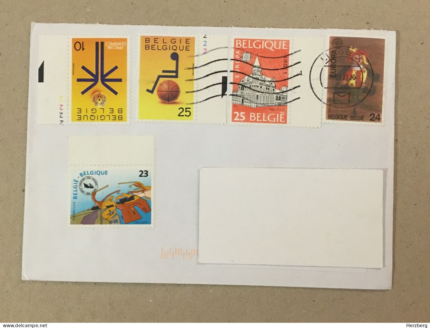 Belgie Belgique Used Letter Stamp On Cover Liege Basketball Special Olympics Olympic Games Brugge Zeebrugge 2023 - Autres & Non Classés