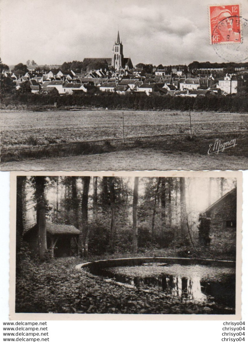 47F  77 Lorrez Le Bocage Lot De 2 Cpsm - Lorrez Le Bocage Preaux