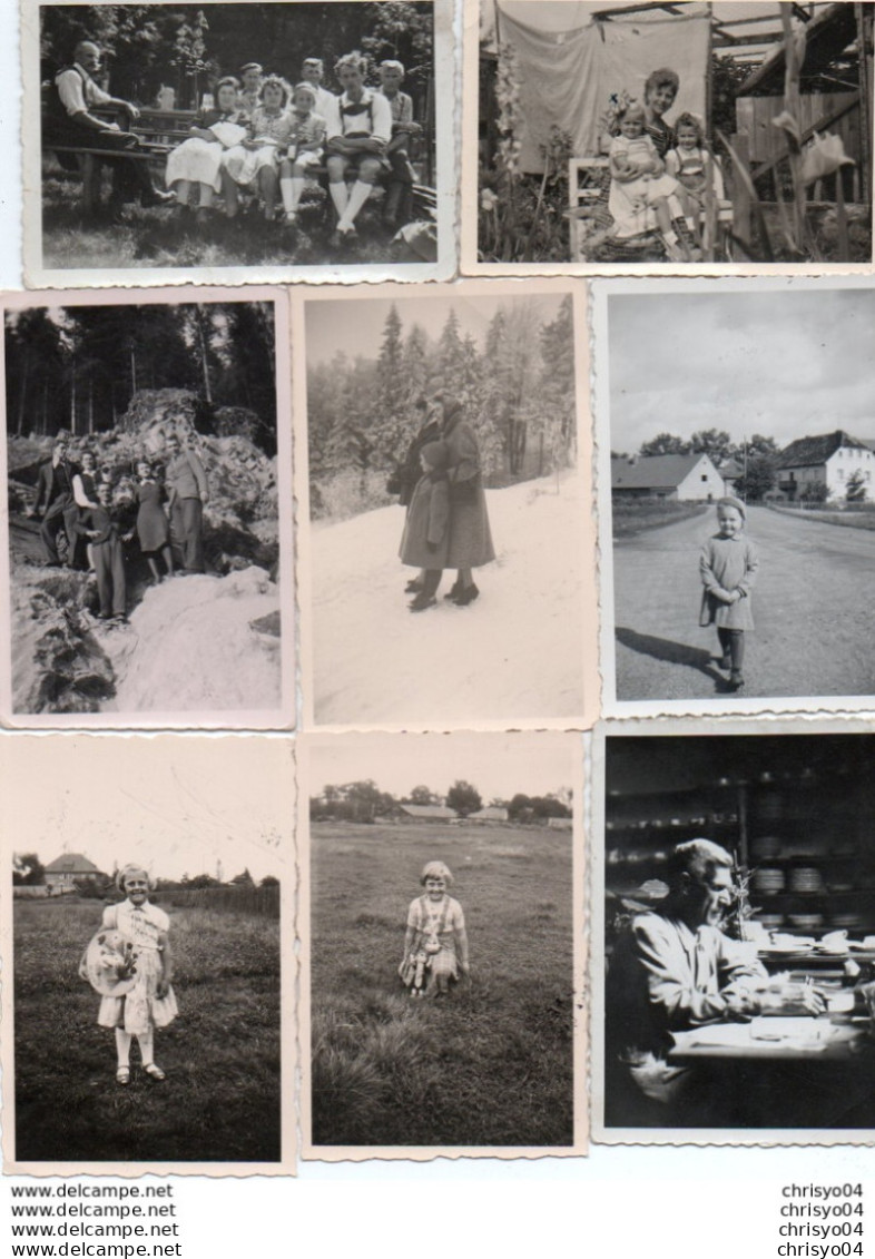 95K   Lot De 8 Photos Allemagne Weiden Croix Gammée Au Dos 3eme Reich - Sammlungen & Sammellose