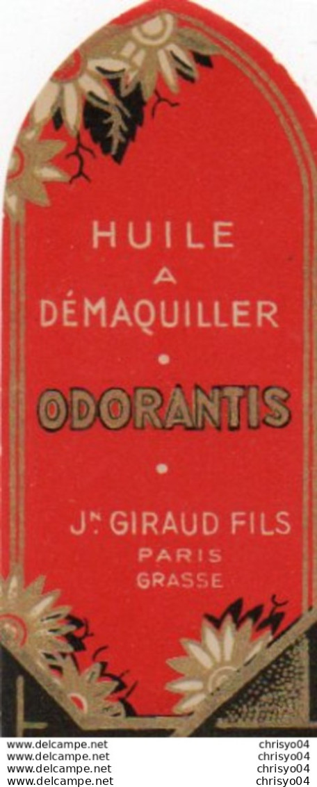 Etiquette Parfum Grasse Giraud Huile à Maquiller Odorantis - Labels