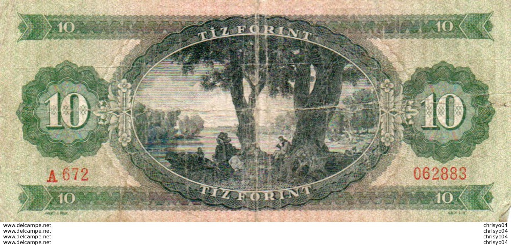 96Bv  Billet Banque Hongrie Tiz Forint 1969 - Hungary