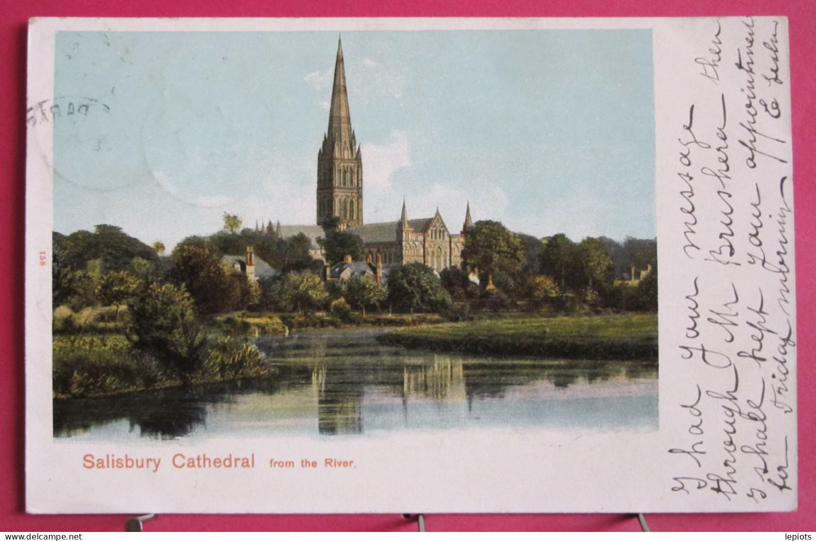 Angleterre - Salisbury Cathedral From The River - CPA Précurseur 1902 En Très Bon état - Salisbury