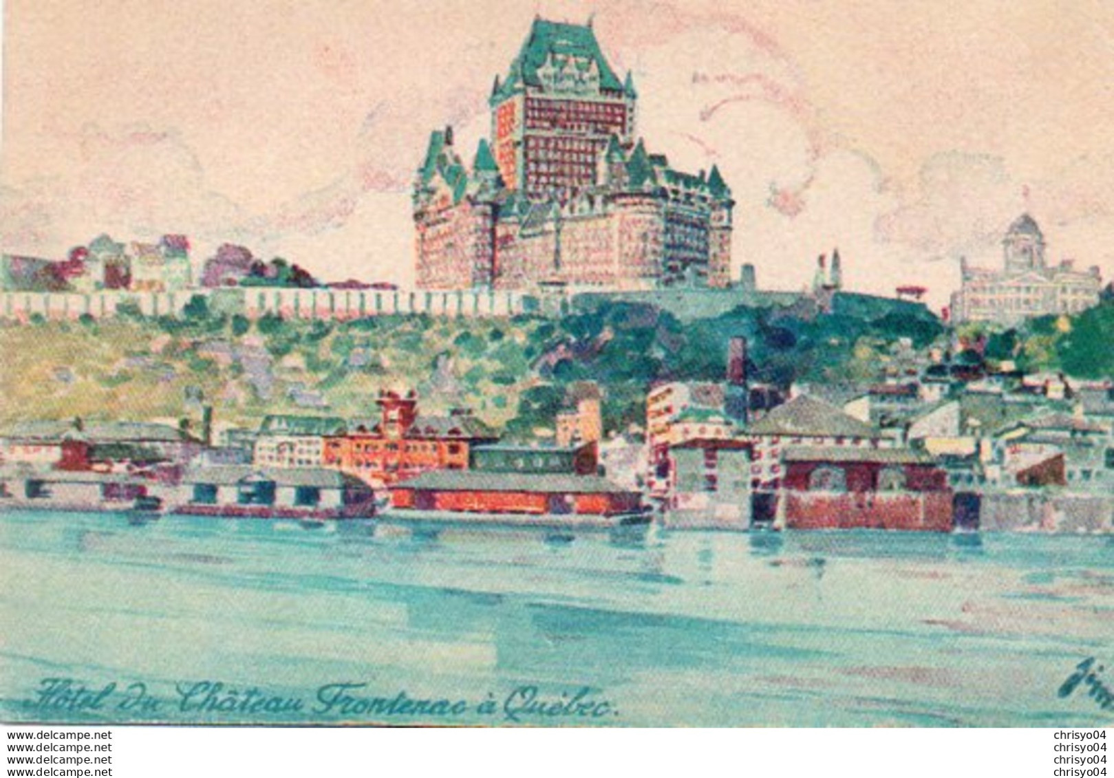 99Avi  Canada Québec Chateau Frontenac Aquarelle De Jim - Québec - Château Frontenac