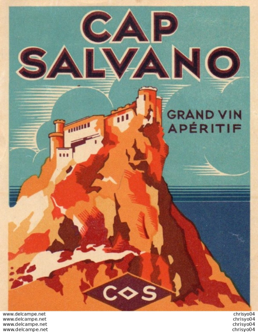 99Sv  Etiquette De Vin Aperitif Cap Salvano COS - Rouges