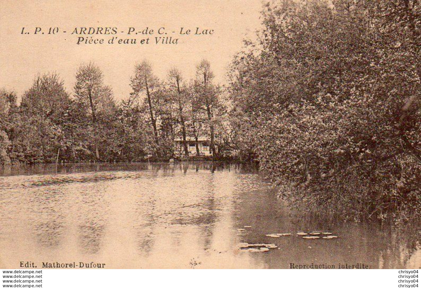 V845Hs   62 Ardres Lac Piece D'eau Et Villa En Tbe - Ardres