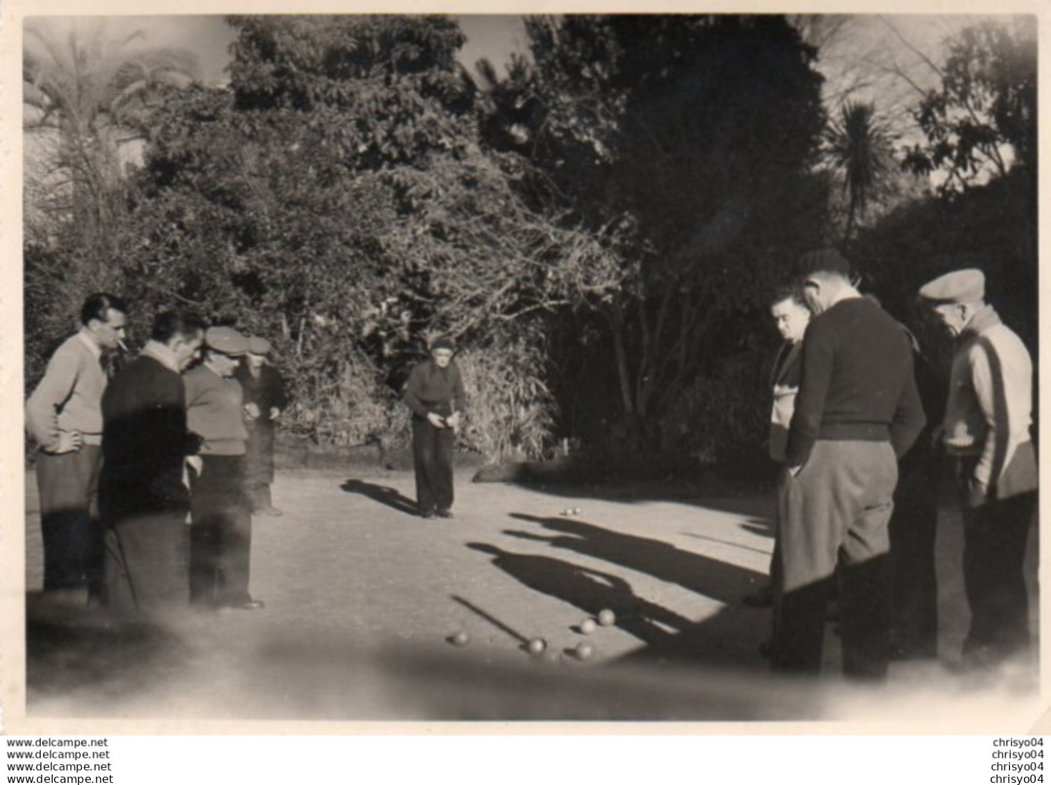 Ga03V  Grande Photo 18cm X 12.5cm Une Partie De Petanque Années 50/60 - Petanca