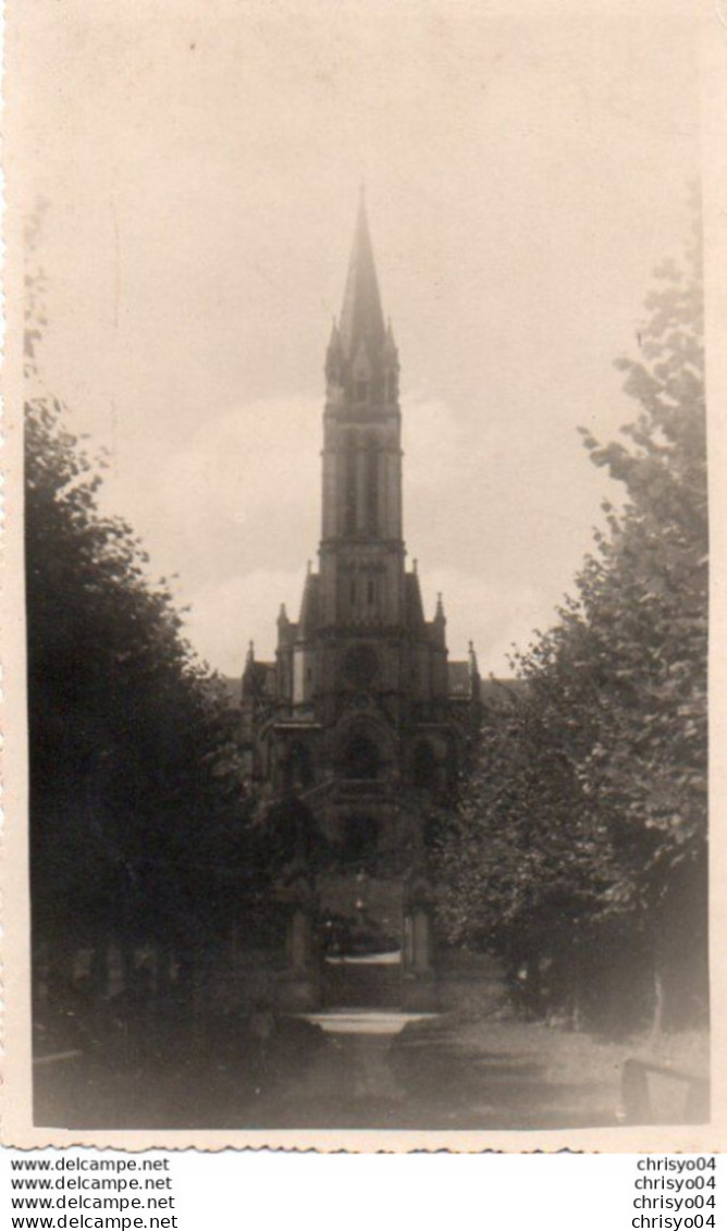 V10 45Sit  14 Herouville Saint Clair Carte Photo église "Le Petit Lourdes" En 1940 - Herouville Saint Clair