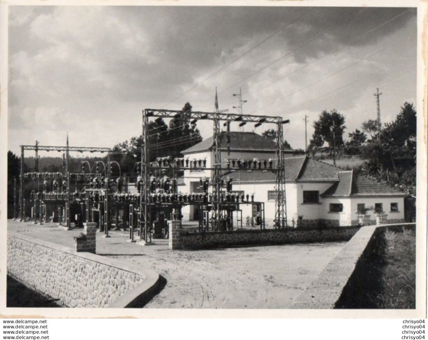 V748Pt Grande Photo (23.5cm X 17cm) Portugal Barrage Barragem Central Hydroelectrica  De Gumici Prés Viseu Années 50 - Viseu