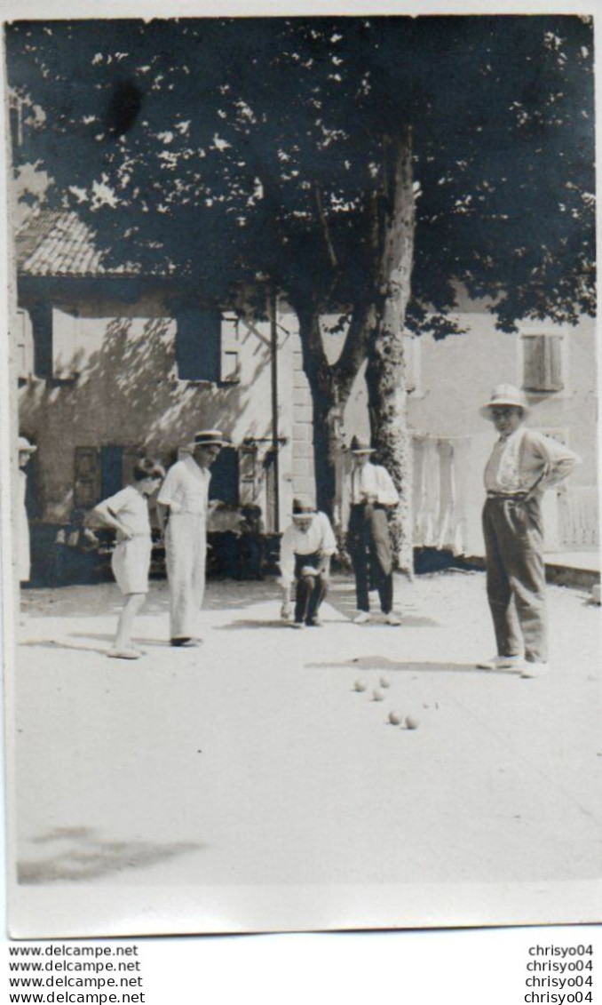 V9Cpt   Carte Photo Pétanque à La Chapelle à Situer En 1933 - Boule/Pétanque