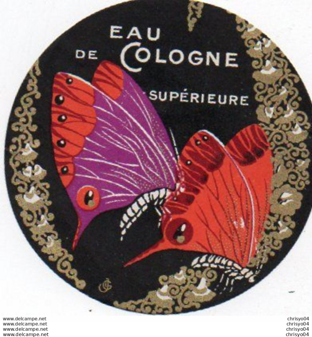 V11 96Hs Etiquette Parfum Eau De Cologne Superieure Deux Papillons - Etiquettes