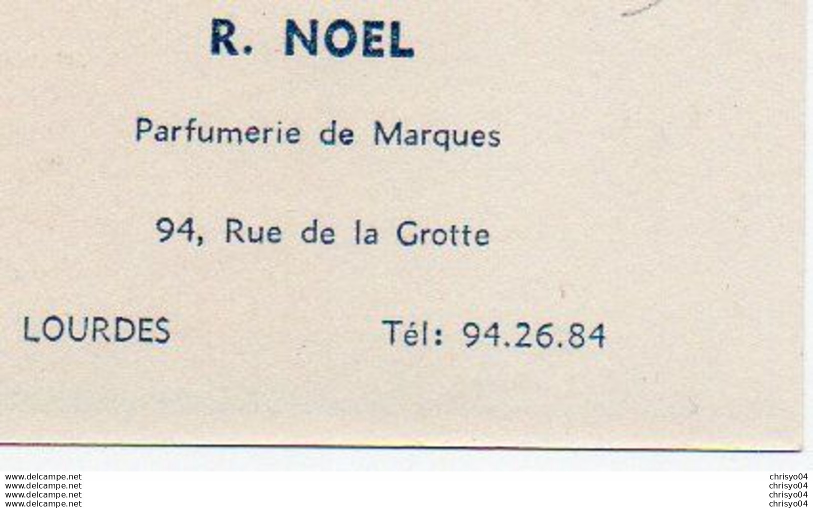 V11 96Hs Carte Parfumée Parfum Ciel D'été L.T. Piver Paris Parfumerie R. Noel à Lourdes - Anciennes (jusque 1960)