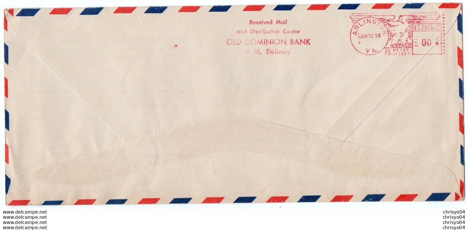 V11 96Hs  Courrier Air Mail Oblitération Timbres USA Department Of The Air Force Double Obliteration 1958 - Briefe U. Dokumente