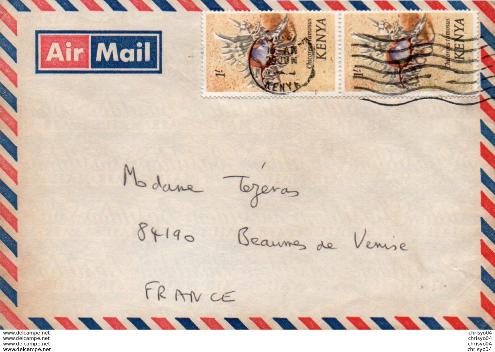 V11 96Hs  Courrier Air Mail Oblitération Timbres Kenia - Kenya (1963-...)