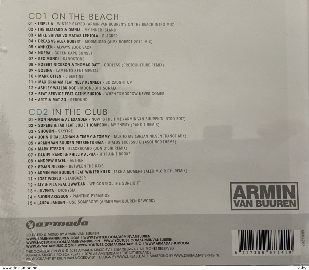 CD De Armin Van Buuren //  A State Of Trance 2011 - Dance, Techno & House