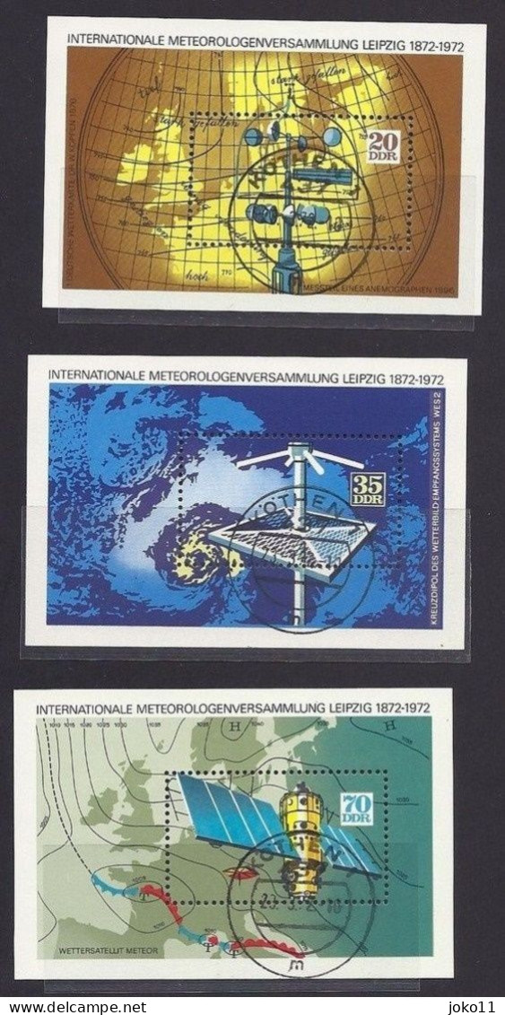 DDR, 1972, Michel-Nr. 1745-1747, Block 34-36, Gestempelt - 1971-1980