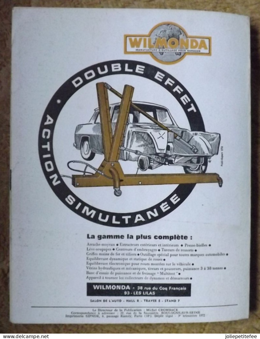REVUE TECHNIQUE AUTOMOBILE.   LA CARROSSERIE..  1972