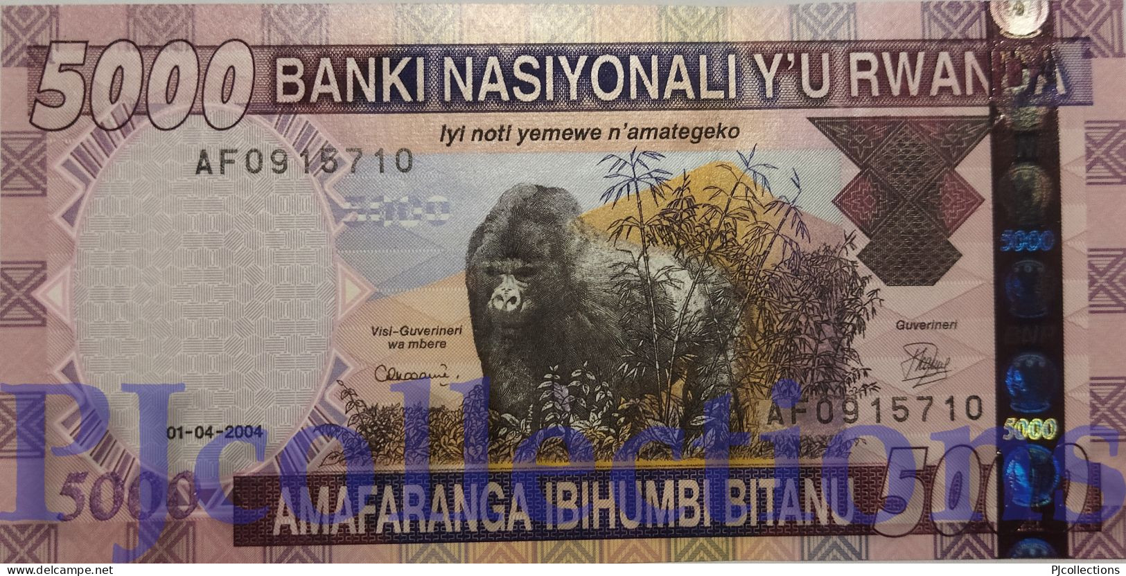 RWANDA 5000 FRANCS 2004 PICK 33 UNC - Rwanda