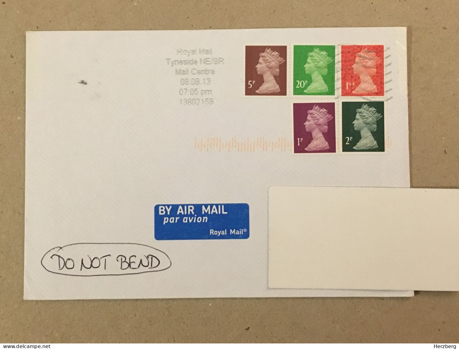 Great Britain UK United Kingdom England - Used Letter Stamp Circulated Cover Postmark Elisabeth II 2013 - Briefe U. Dokumente