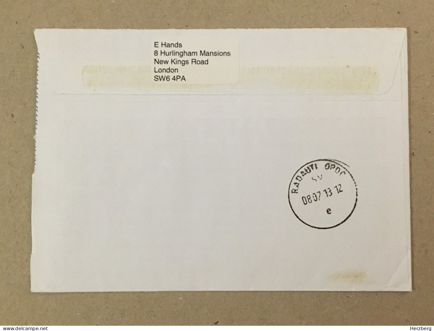 Great Britain UK United Kingdom England - Used Letter Stamp Circulated Cover Postmark Elisabeth II 2013 - Lettres & Documents