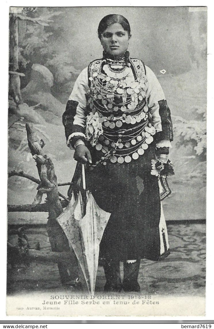 Serbie - Souvenir D'orient 1914 - 1918 - Jeune Fille Serbe En Tenue De Fetes - Costume - Serbie