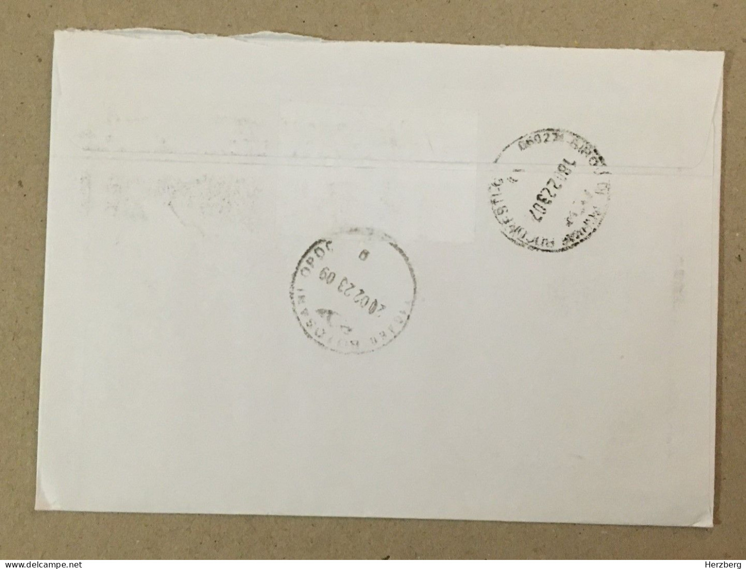 Ceska Republika Ceska Posta Used Letter Stamp Circulated Cover Registered Barcode Label Printed Sticker Praha 2023 - Altri & Non Classificati