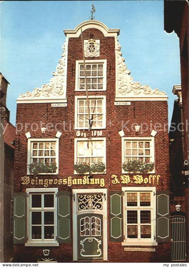 72421267 Leer Ostfriesland Haus Samson Anno 1643 Wollfsches Haus Weingrosshandlu - Leer