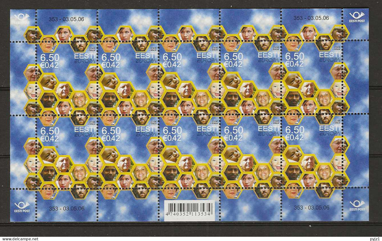 2006 MNH Estland Sheet Postfris** - 2006