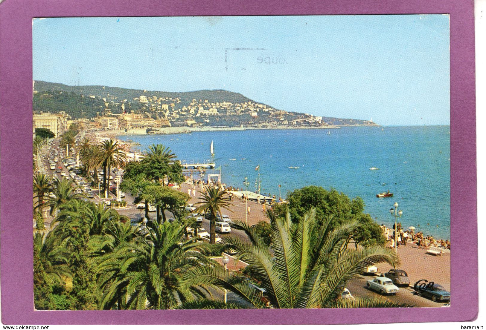 06 NICE La Promenade Des Anglais Et La Baie Des Anges Automobiles Citroën 2CV Renault Floride Dauphine Peugeot 403 404 - Transport Urbain - Auto, Autobus Et Tramway