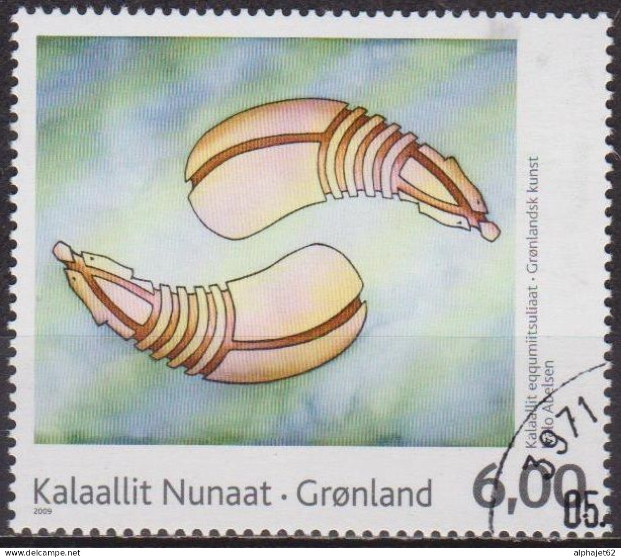 Art Moderne, Peinture - GROENLAND - La Culture Dorset, Os De Baleine Sculpté - N° 516 - 2009 - Used Stamps