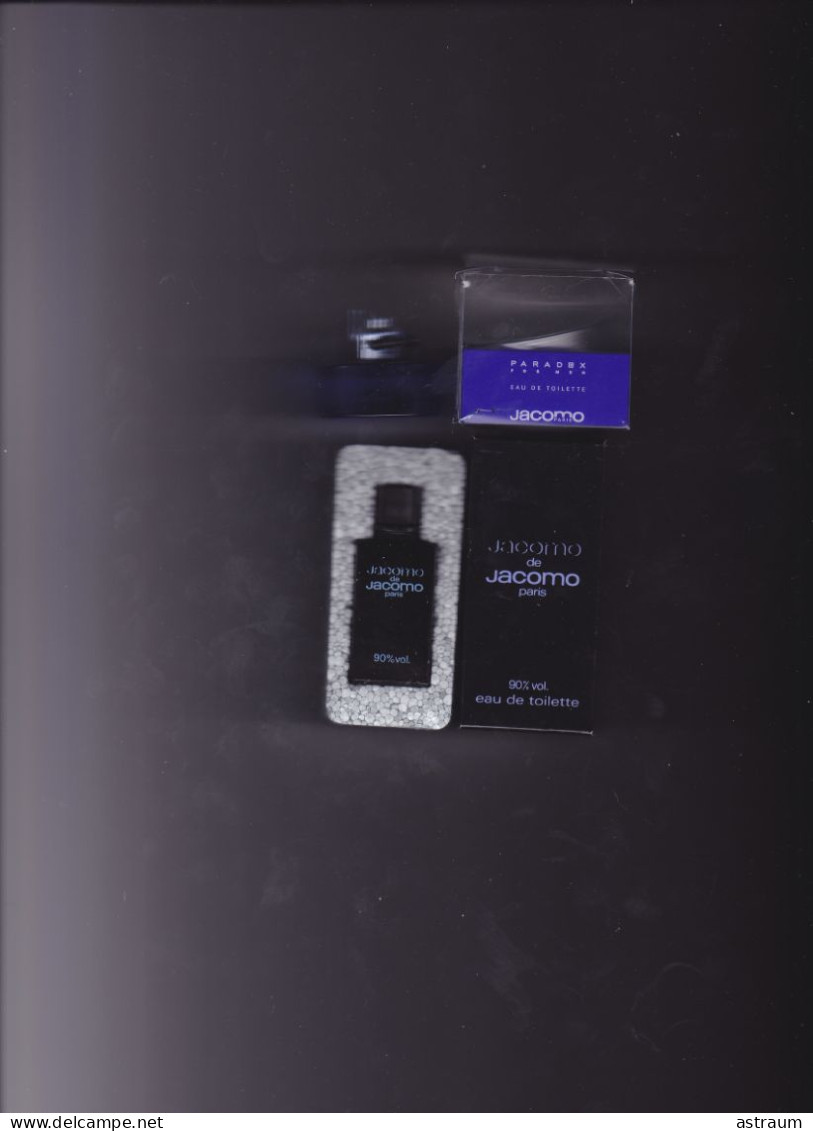 Lot 2 Miniature Vintage Parfum - Jacomo - Paradox & Jacomo De Jacomo - Pleine Avec Boite 5ml - - Miniaturen Flesjes Dame (met Doos)